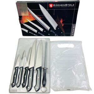 KüchenStolz 6-Piece Cutlery Set With Cutting Board & Sharpener Stainless Steel